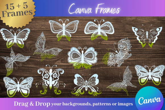 15 Lace Butterfly Canva Frames: Elevate Your Designs