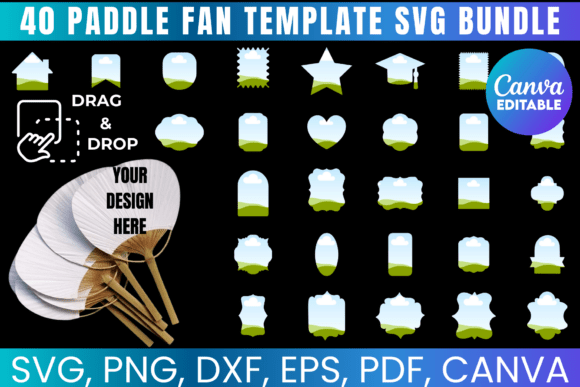 40 Paddle Fan Template SVG Bundle: A Crafter's Toolkit