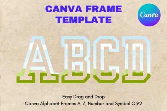 Canva Letters Frame Alphabet Template192: Elevate Your Projects
