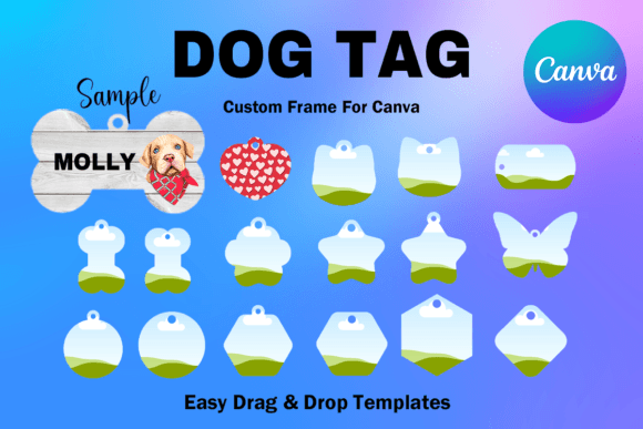 Custom Pet Tags with Canva Frame Templates