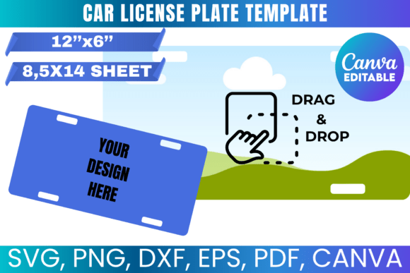 Design Your Own Custom Car License Plate Sublimation Template