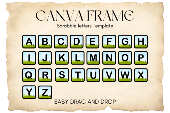 Designing with Scrabble Letters Canva Frame Alphabet