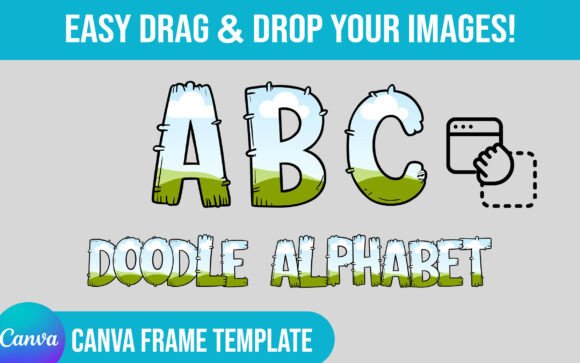 Doodle Alphabet Canva Frame Template: Playful Design Made Simple