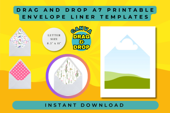 Drag and Drop A7 Envelope Liner Template: Quick Customization