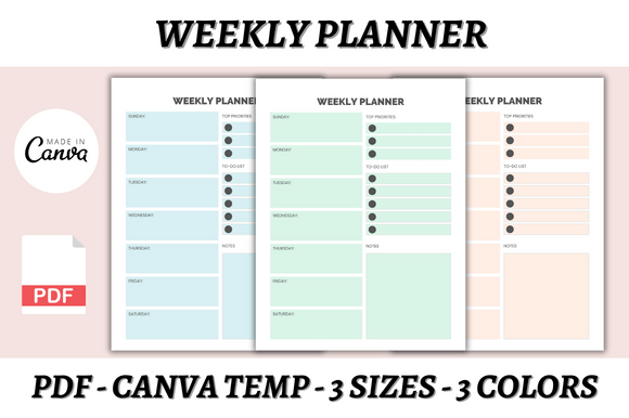 Effortless Organization with a Weekly Planner Canva Template