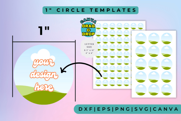 Elevate Your Visuals with 1 Inch Circle Canva Frame Template