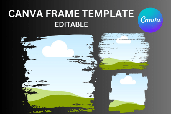 Grunge Brushstroke Canva Frame: Textured Creativity Unleashed