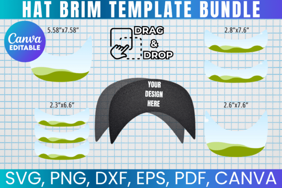 Perfect Your Custom Cap Designs with the Hat Brim Template Bundle