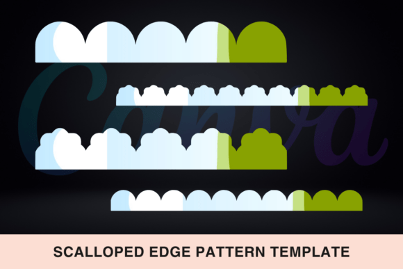 Scalloped Edge Pattern Template: Elegant Design Frames
