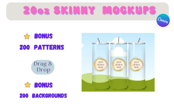 Skinny 20oz Tumbler Canva Mockup: Professional Product Photos Made Simple