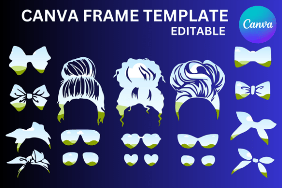 Unleash Creativity: The Messy Bun Bow Canva Frame Template