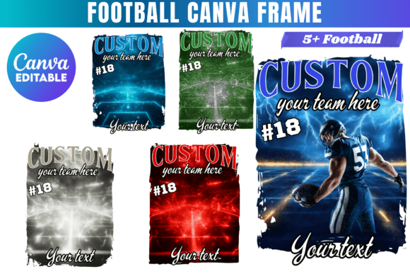Unleash Your Team Spirit: 6 Football Mascot Canva Editable Templates