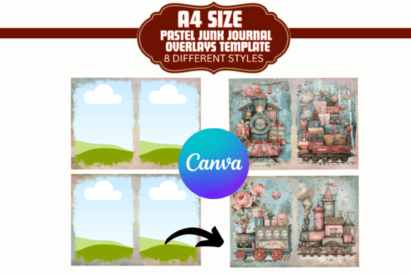 Unlock Creative Potential with A4 Junk Journal Border Canva Templates