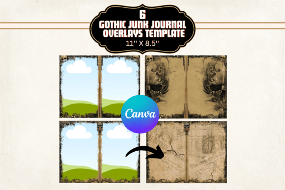 Unlock Dark Romance: Gothic Junk Journal DIY Canva Template Guide
